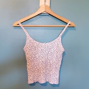Brandy Melville blue floral tank top
